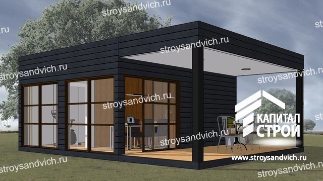 Дачный домик 6х9 из каркаса для проживания - строительство в Мск и МО - цена от рублей